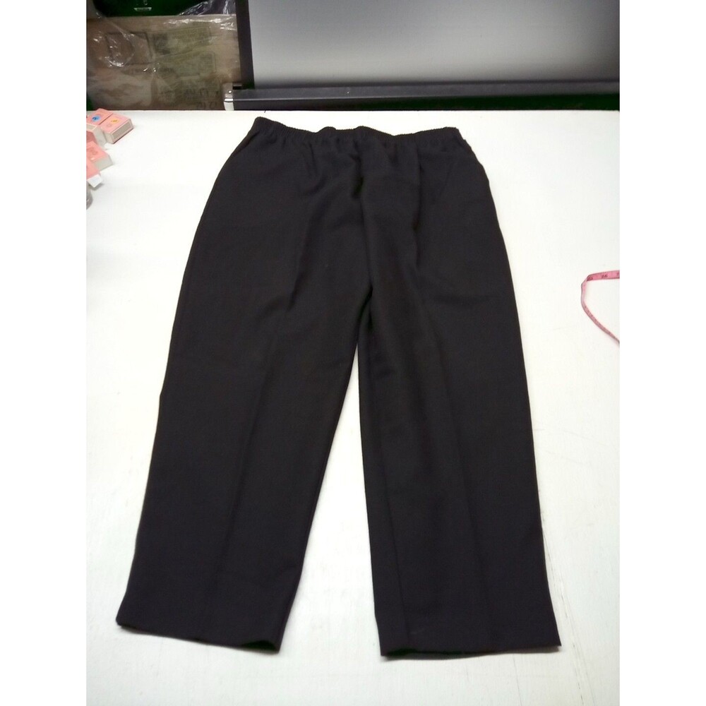 Haband Polyester Elastic Waist Pull On Pants Size 20P Black Front Pockets USA
